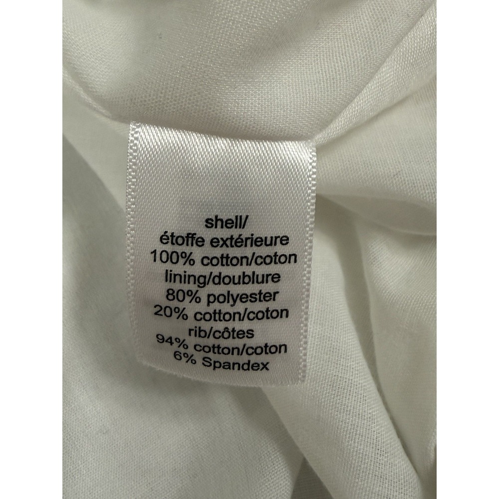Maurice's Womens 100% Cotton Bomber Jacket Zip Front Soft White Sz XXL - Picture 11 of 12